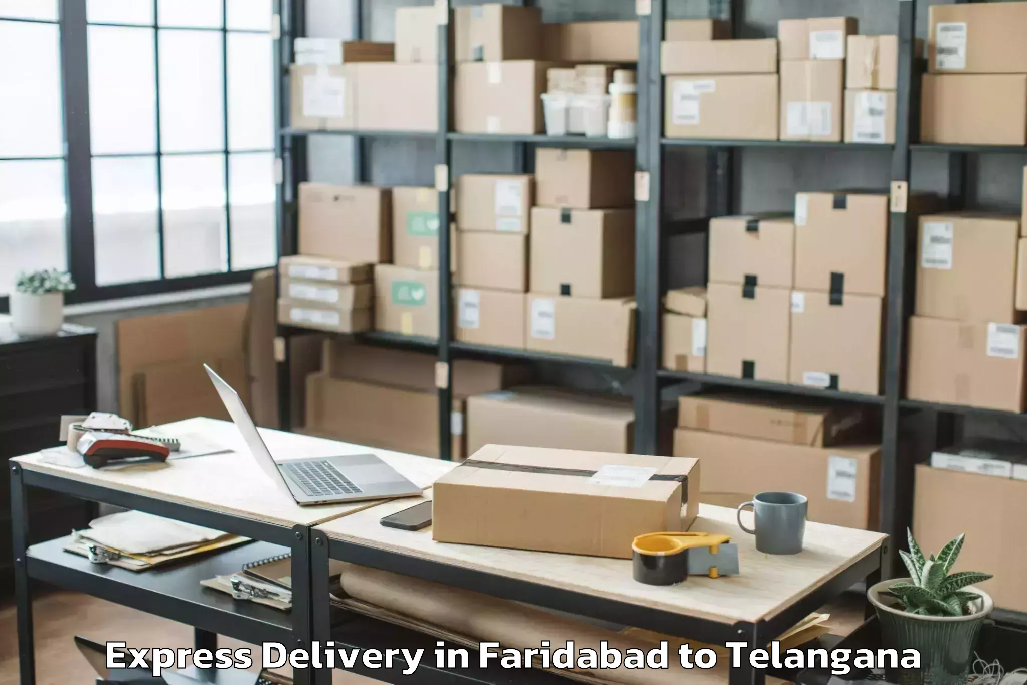 Top Faridabad to Tanoor Express Delivery Available